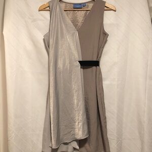 Simply Vera Vera Wang Two-Tone Dress in Taupe and Silver